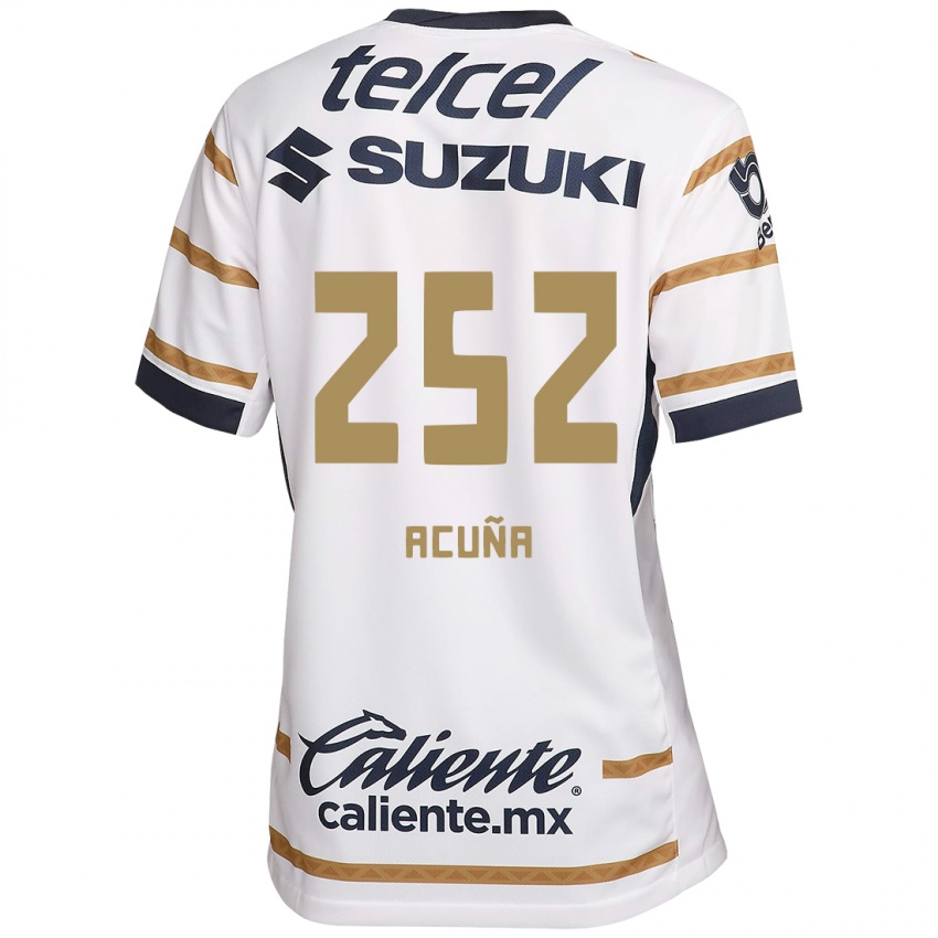 Enfant Maillot José Acuña #252 Obsidienne Blanche Tenues Domicile 2024/25 T-Shirt Belgique