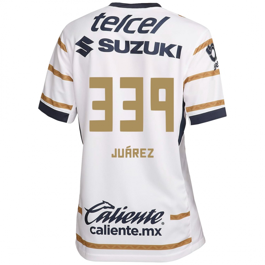 Enfant Maillot Jonathan Juárez #339 Obsidienne Blanche Tenues Domicile 2024/25 T-Shirt Belgique