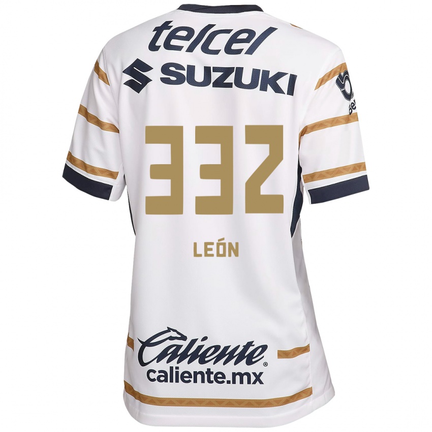 Enfant Maillot Andryk León #332 Obsidienne Blanche Tenues Domicile 2024/25 T-Shirt Belgique