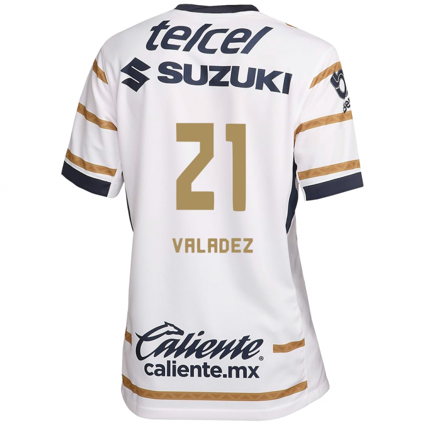 Enfant Maillot Natalia Macias Valadez #21 Obsidienne Blanche Tenues Domicile 2024/25 T-Shirt Belgique