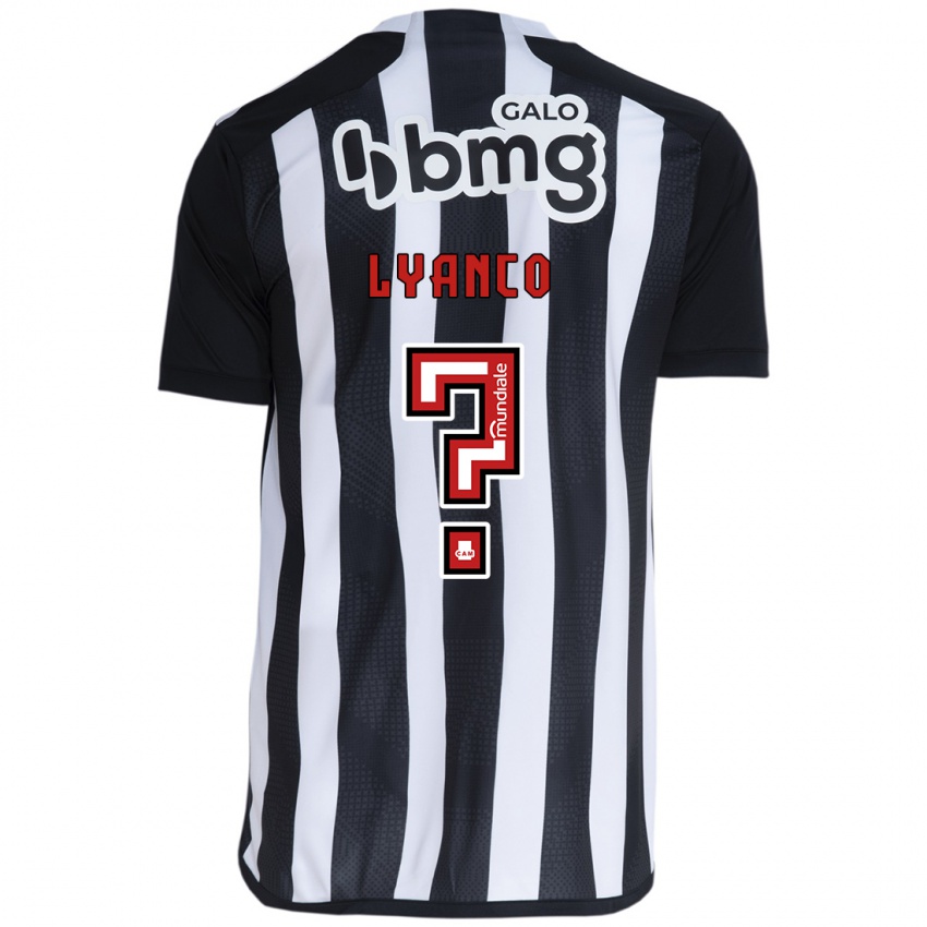 Enfant Maillot Lyanco #0 Blanc Noir Tenues Domicile 2024/25 T-Shirt Belgique