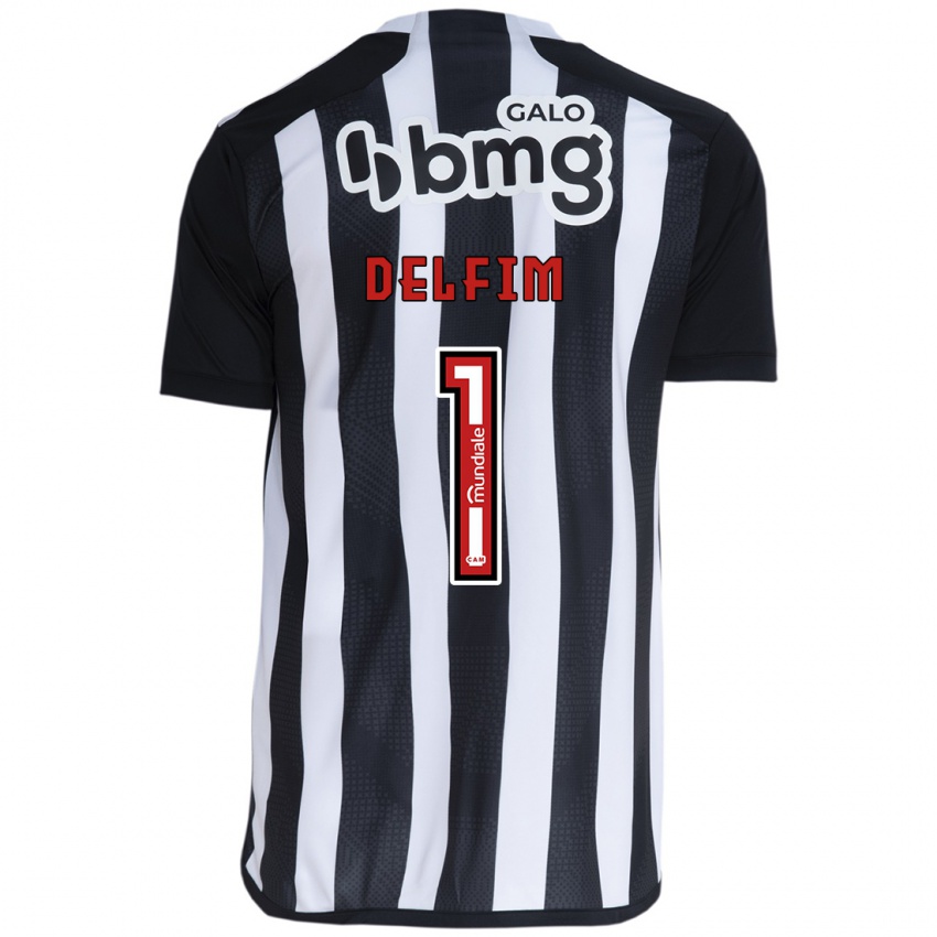 Enfant Maillot Gabriel Delfim #1 Blanc Noir Tenues Domicile 2024/25 T-Shirt Belgique