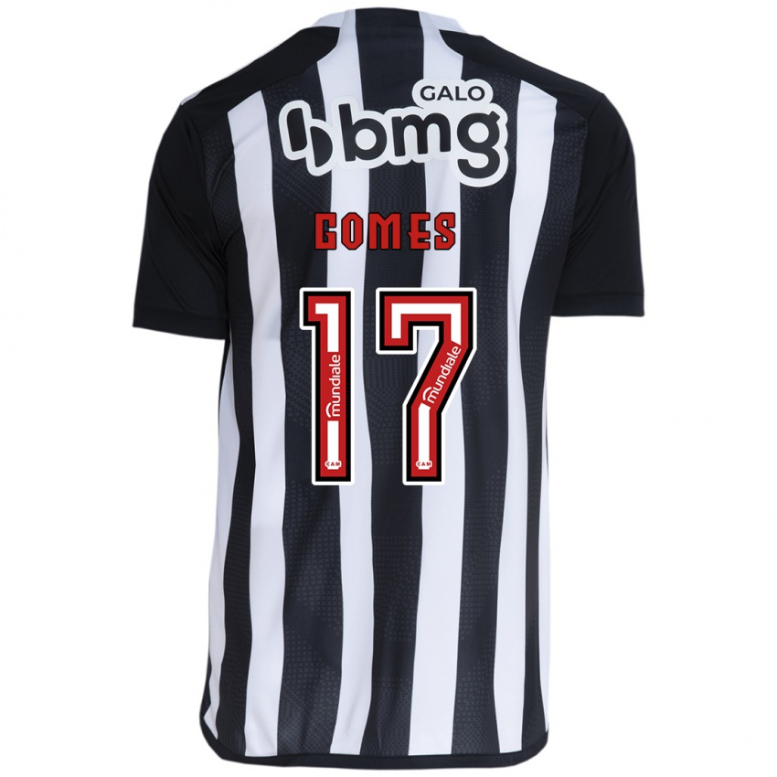 Enfant Maillot Igor Gomes #17 Blanc Noir Tenues Domicile 2024/25 T-Shirt Belgique