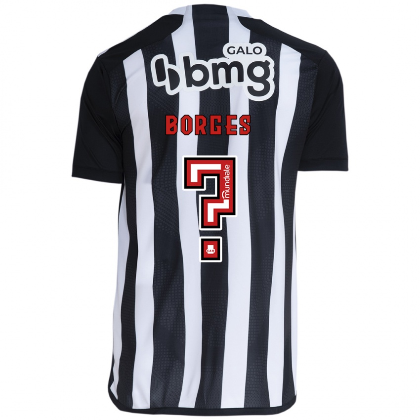 Enfant Maillot Leo Borges #0 Blanc Noir Tenues Domicile 2024/25 T-Shirt Belgique