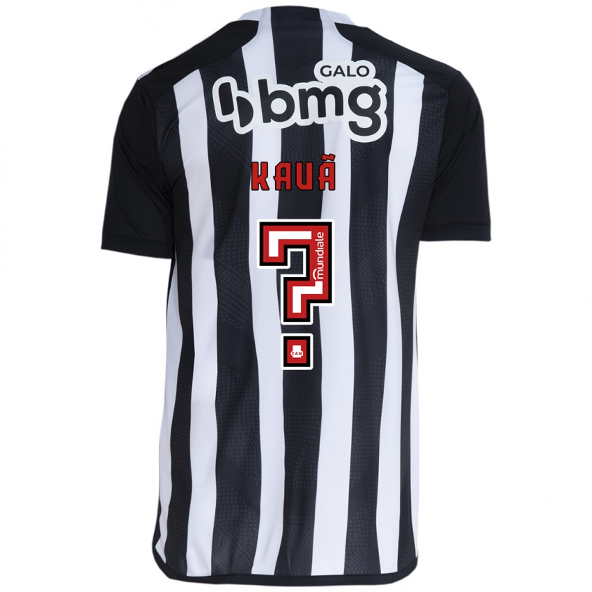 Enfant Maillot David Kauã #0 Blanc Noir Tenues Domicile 2024/25 T-Shirt Belgique