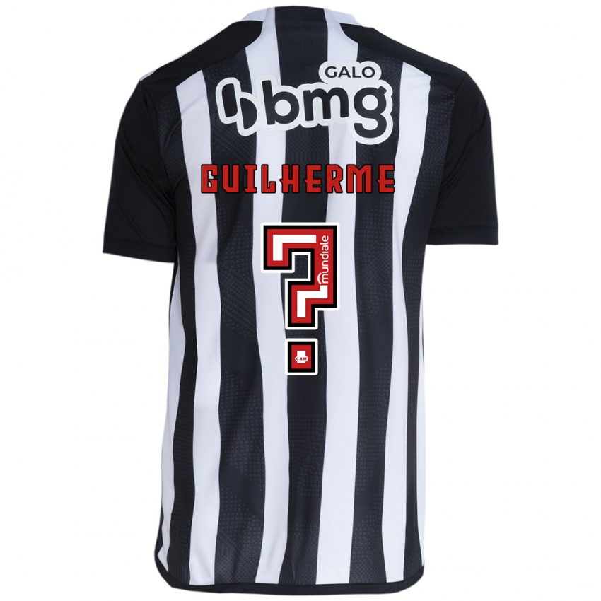 Enfant Maillot Kauan Guilherme #0 Blanc Noir Tenues Domicile 2024/25 T-Shirt Belgique