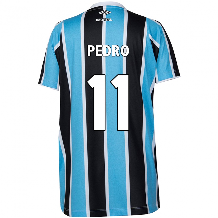 Enfant Maillot João Pedro #11 Bleu Noir Blanc Tenues Domicile 2024/25 T-Shirt Belgique