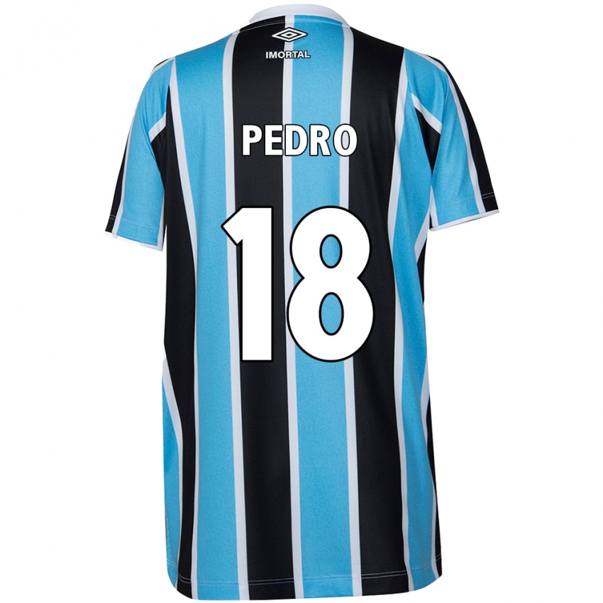 Enfant Maillot João Pedro #18 Bleu Noir Blanc Tenues Domicile 2024/25 T-Shirt Belgique