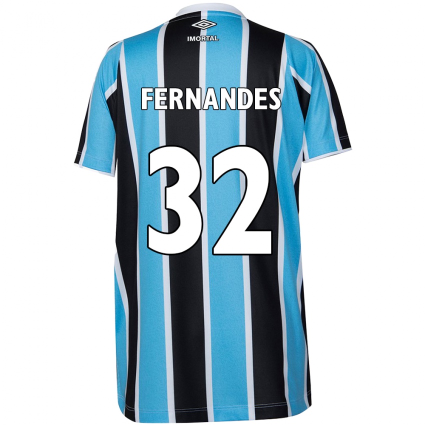 Kinder Nathan Fernandes #32 Blau Schwarz Weiß Heimtrikot Trikot 2024/25 T-Shirt Belgien