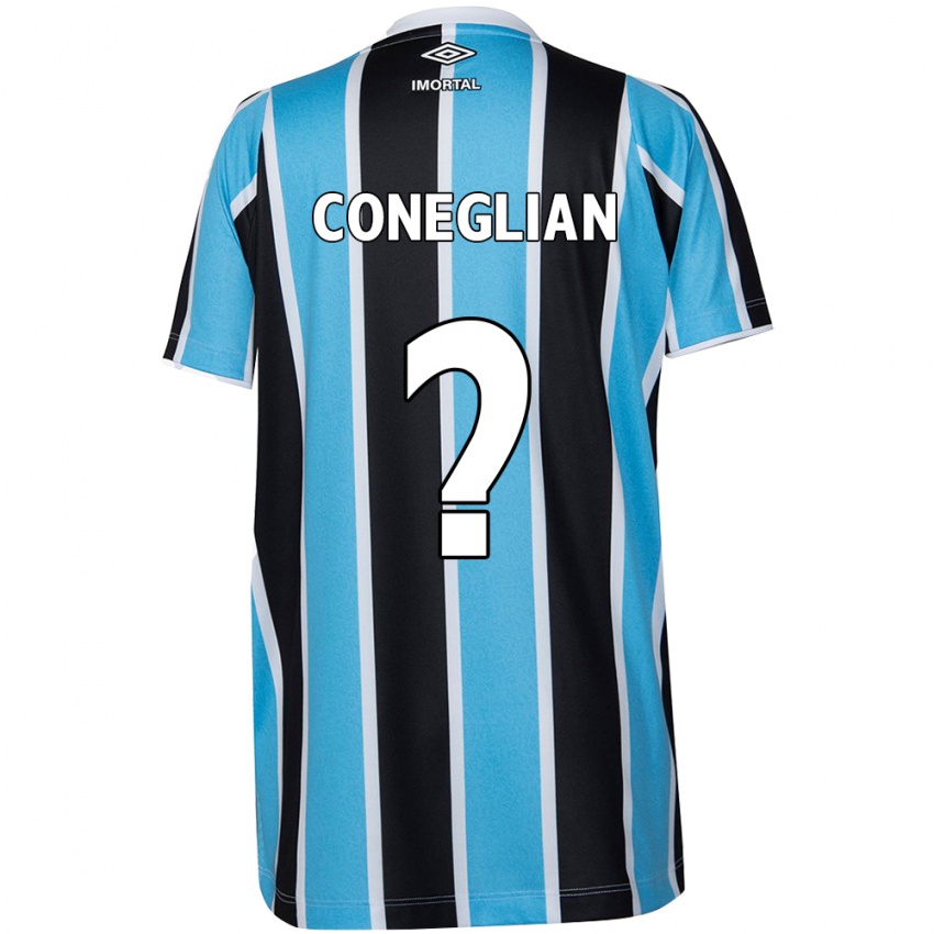 Enfant Maillot Arthur Coneglian #0 Bleu Noir Blanc Tenues Domicile 2024/25 T-Shirt Belgique