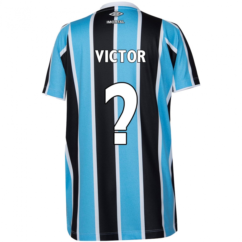 Enfant Maillot João Victor Castelo #0 Bleu Noir Blanc Tenues Domicile 2024/25 T-Shirt Belgique