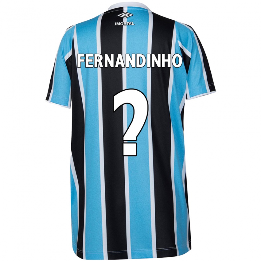 Enfant Maillot Fernandinho #0 Bleu Noir Blanc Tenues Domicile 2024/25 T-Shirt Belgique