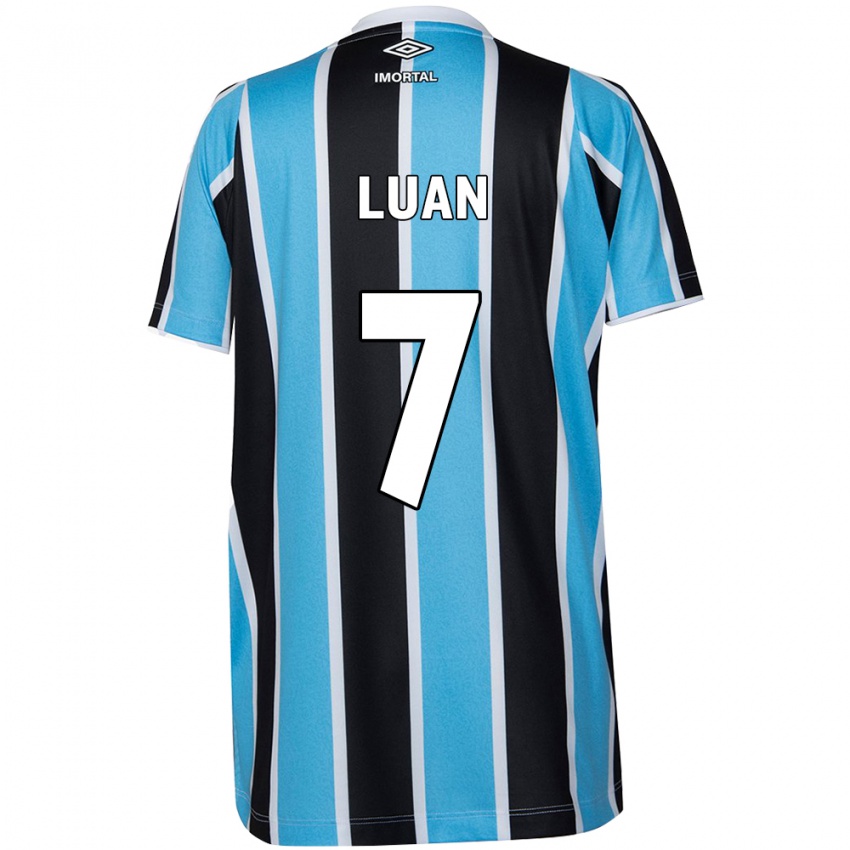 Kinderen Luan #7 Blauw Zwart Wit Thuisshirt Thuistenue 2024/25 T-Shirt België