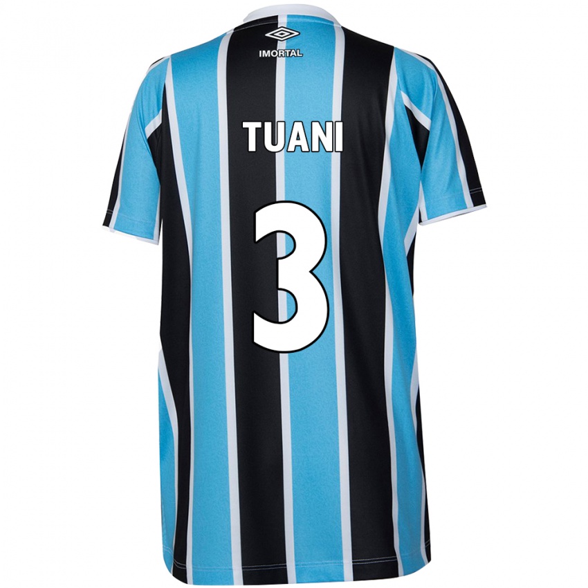 Enfant Maillot Tuani #3 Bleu Noir Blanc Tenues Domicile 2024/25 T-Shirt Belgique