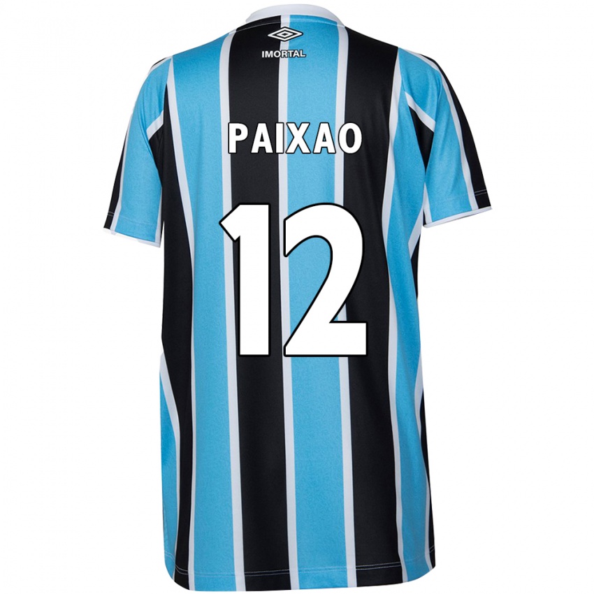 Enfant Maillot Iasmin Paixão #12 Bleu Noir Blanc Tenues Domicile 2024/25 T-Shirt Belgique