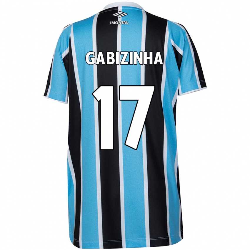 Enfant Maillot Gabizinha #17 Bleu Noir Blanc Tenues Domicile 2024/25 T-Shirt Belgique