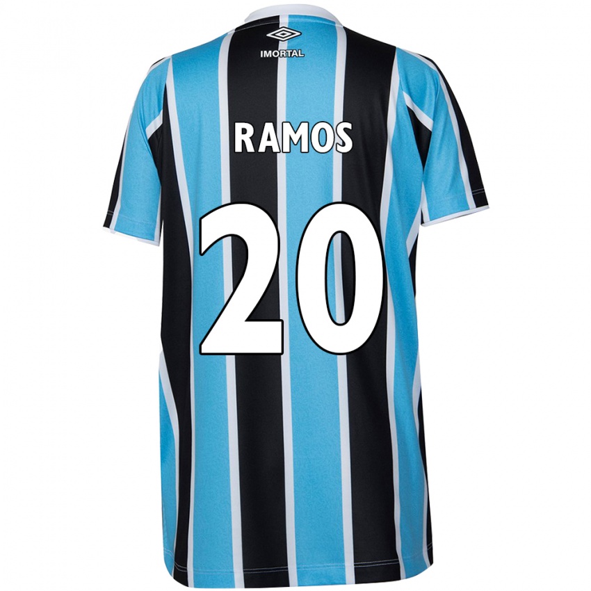 Enfant Maillot Mónica Ramos #20 Bleu Noir Blanc Tenues Domicile 2024/25 T-Shirt Belgique