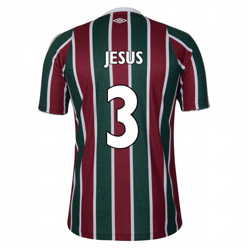 Enfant Maillot Alexandre Jesus #3 Vert Marron Blanc Tenues Domicile 2024/25 T-Shirt Belgique