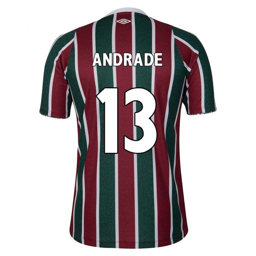 Enfant Maillot Felipe Andrade #13 Vert Marron Blanc Tenues Domicile 2024/25 T-Shirt Belgique