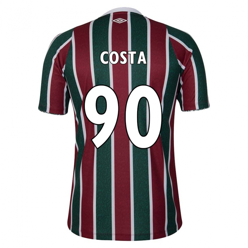 Enfant Maillot Douglas Costa #90 Vert Marron Blanc Tenues Domicile 2024/25 T-Shirt Belgique