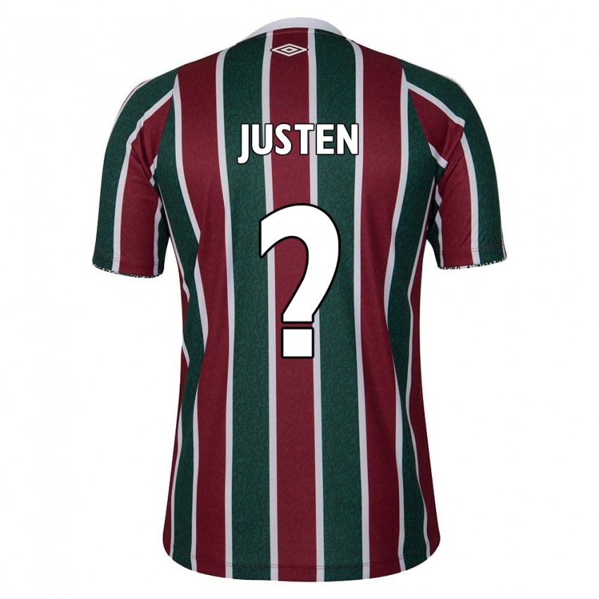 Kinderen Justen #0 Groen Kastanjebruin Wit Thuisshirt Thuistenue 2024/25 T-Shirt België