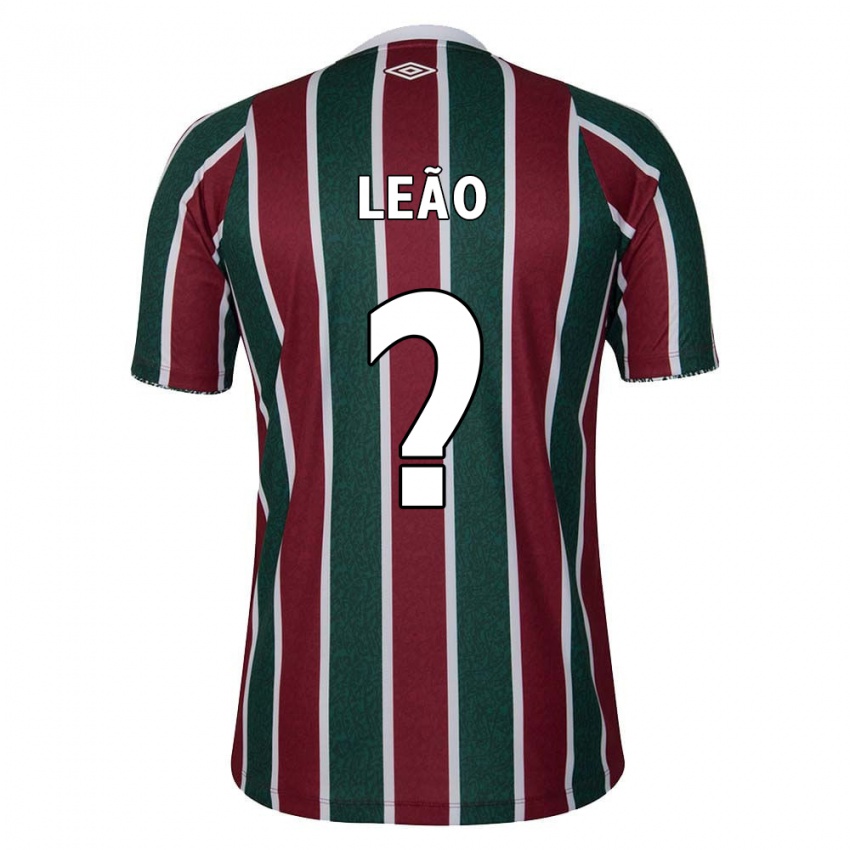 Enfant Maillot Caio Leão #0 Vert Marron Blanc Tenues Domicile 2024/25 T-Shirt Belgique