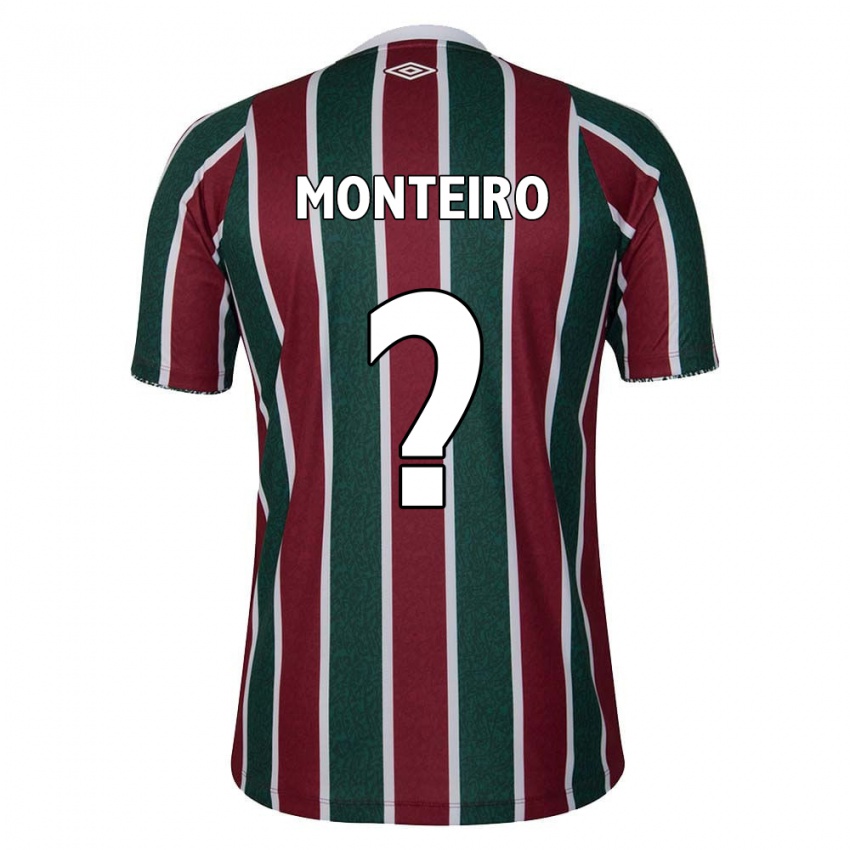 Enfant Maillot Rafael Monteiro #0 Vert Marron Blanc Tenues Domicile 2024/25 T-Shirt Belgique