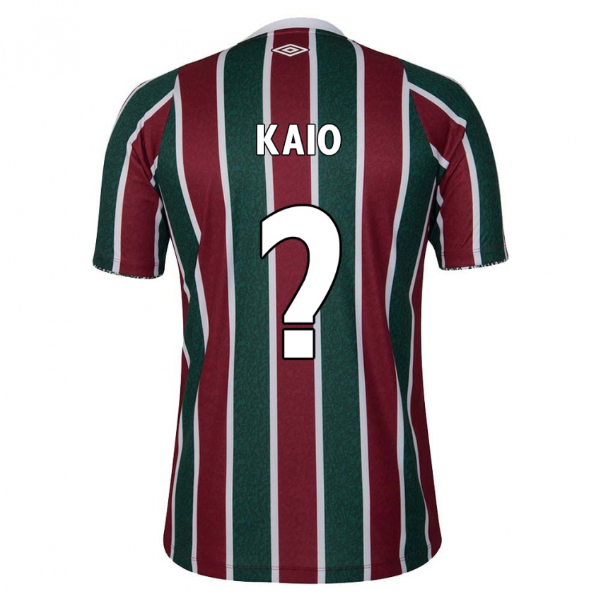 Enfant Maillot Kaio Borges Correa #0 Vert Marron Blanc Tenues Domicile 2024/25 T-Shirt Belgique