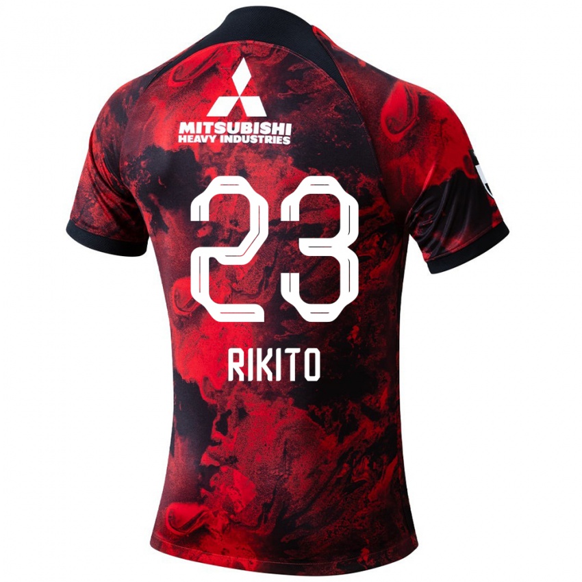 Kinderen Rikito Inoue #23 Rood Zwart Thuisshirt Thuistenue 2024/25 T-Shirt België