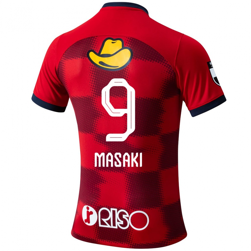 Kinderen Hiroto Masaki #9 Rood Blauw Wit Thuisshirt Thuistenue 2024/25 T-Shirt België