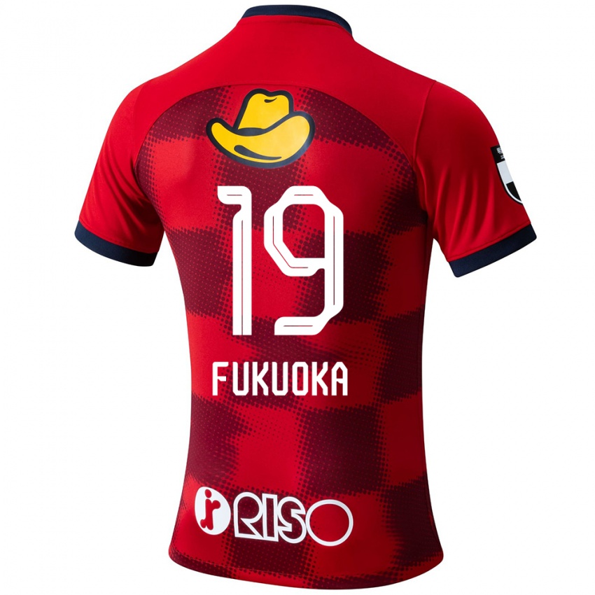 Kinderen Yuwa Fukuoka #19 Rood Blauw Wit Thuisshirt Thuistenue 2024/25 T-Shirt België