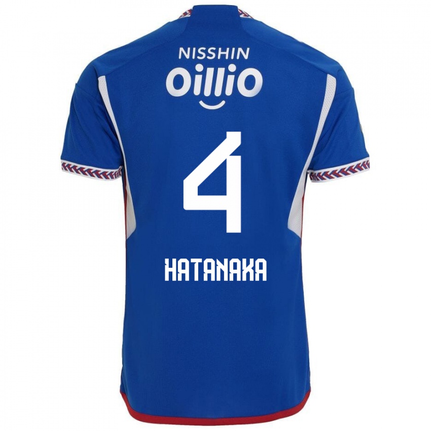 Enfant Maillot Shinnosuke Hatanaka #4 Bleu Blanc Rouge Tenues Domicile 2024/25 T-Shirt Belgique