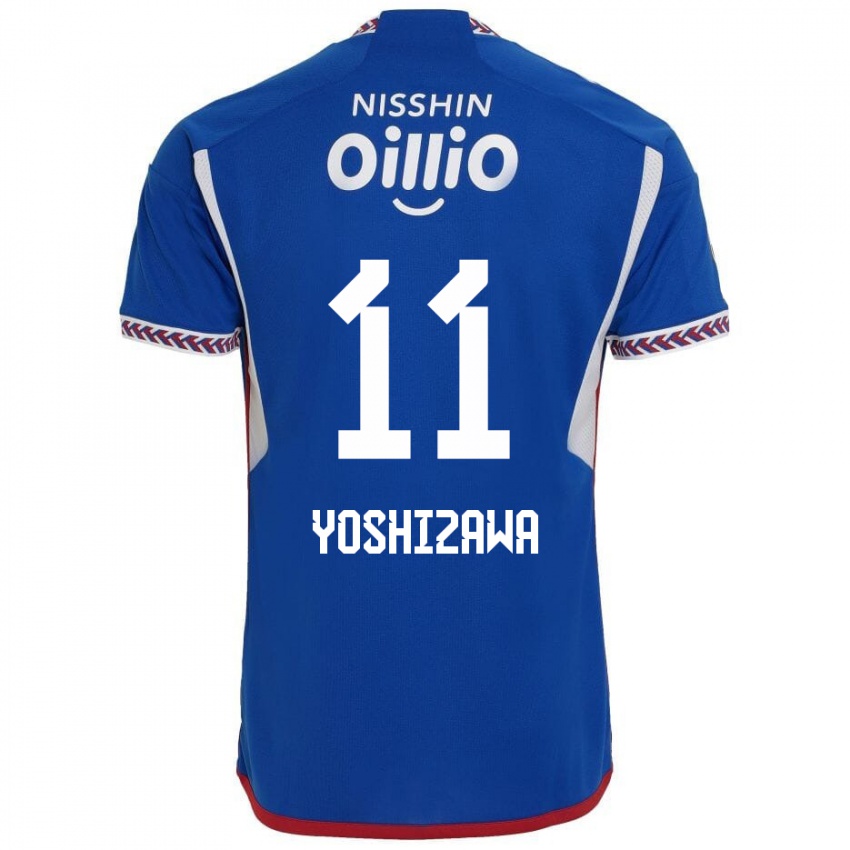 Enfant Maillot Mirai Yoshizawa #11 Bleu Blanc Rouge Tenues Domicile 2024/25 T-Shirt Belgique