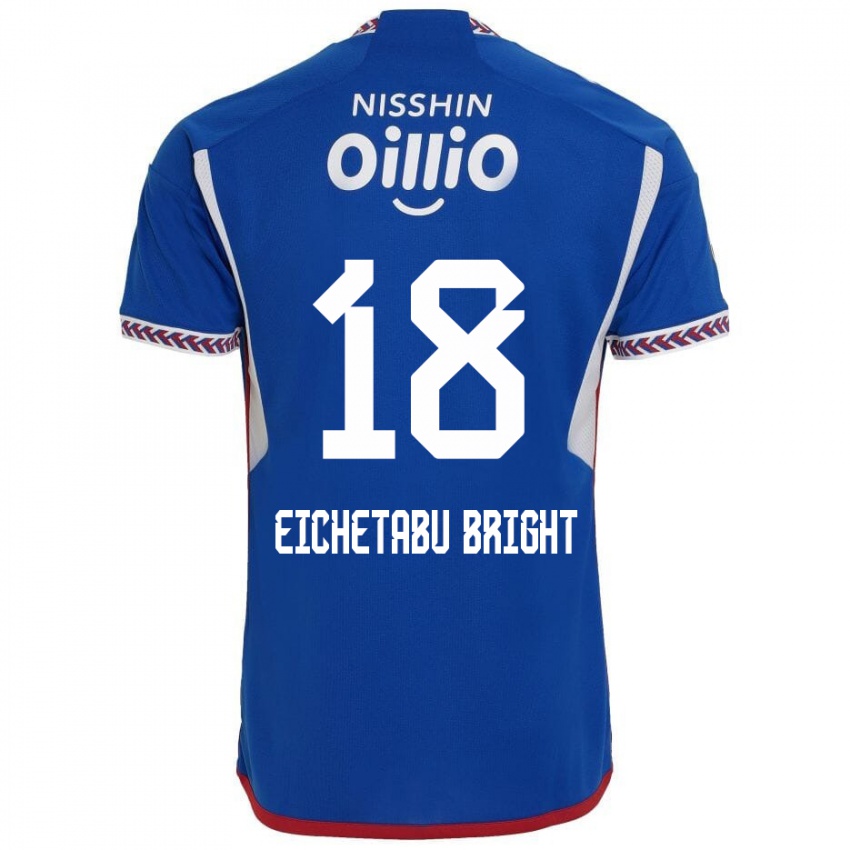 Enfant Maillot Kai Eichetabu Bright #18 Bleu Blanc Rouge Tenues Domicile 2024/25 T-Shirt Belgique