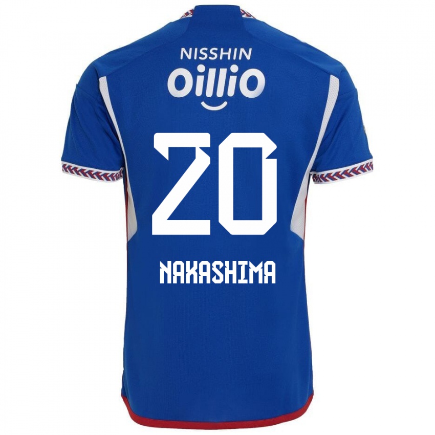 Enfant Maillot Rikuto Nakashima #20 Bleu Blanc Rouge Tenues Domicile 2024/25 T-Shirt Belgique