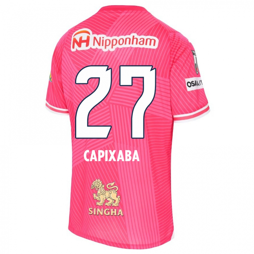 Enfant Maillot Capixaba #27 Rose Blanc Tenues Domicile 2024/25 T-Shirt Belgique