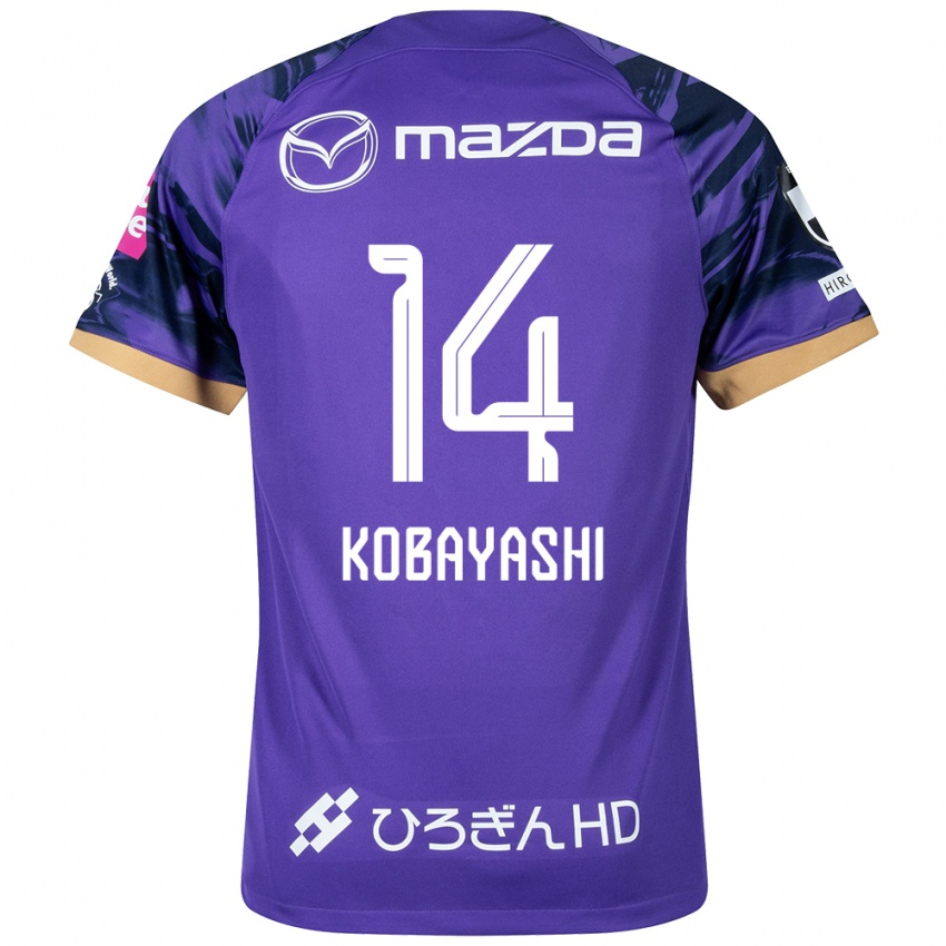 Kinderen Shimon Kobayashi #14 Paars Wit Thuisshirt Thuistenue 2024/25 T-Shirt België