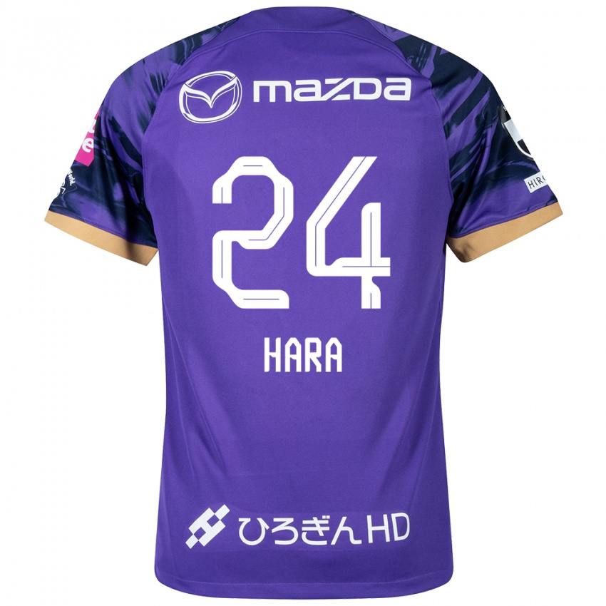 Kinderen Minato Hara #24 Paars Wit Thuisshirt Thuistenue 2024/25 T-Shirt België