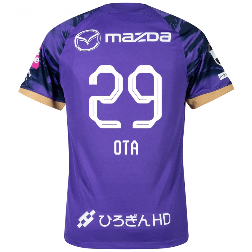 Kinderen Hiroto Ota #29 Paars Wit Thuisshirt Thuistenue 2024/25 T-Shirt België