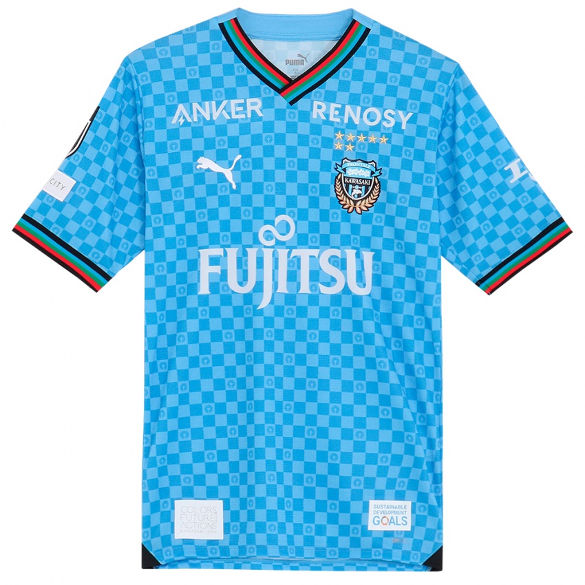 Kinderen Hiroto Ogawa #34 Azuur Blauw Thuisshirt Thuistenue 2024/25 T-Shirt België