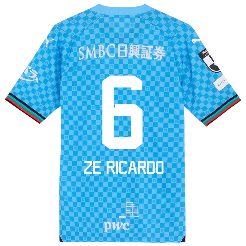 Kinderen Zé Ricardo #6 Azuur Blauw Thuisshirt Thuistenue 2024/25 T-Shirt België