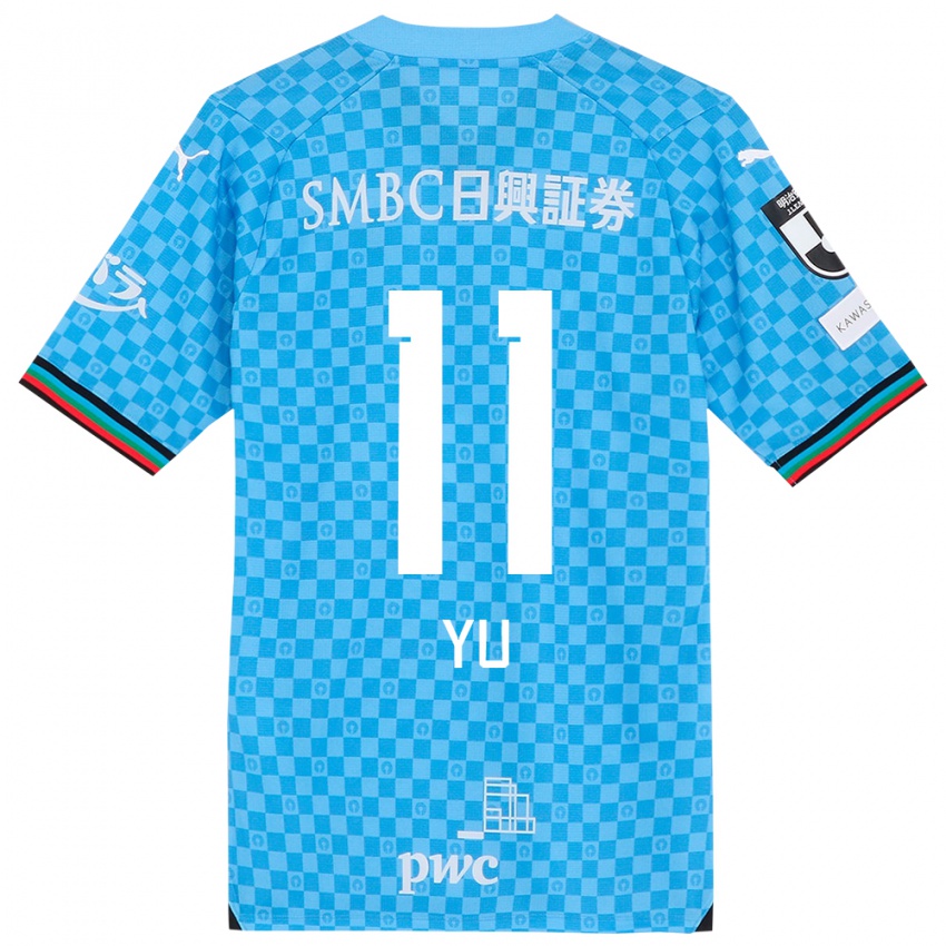 Kinderen Yu Kobayashi #11 Azuur Blauw Thuisshirt Thuistenue 2024/25 T-Shirt België