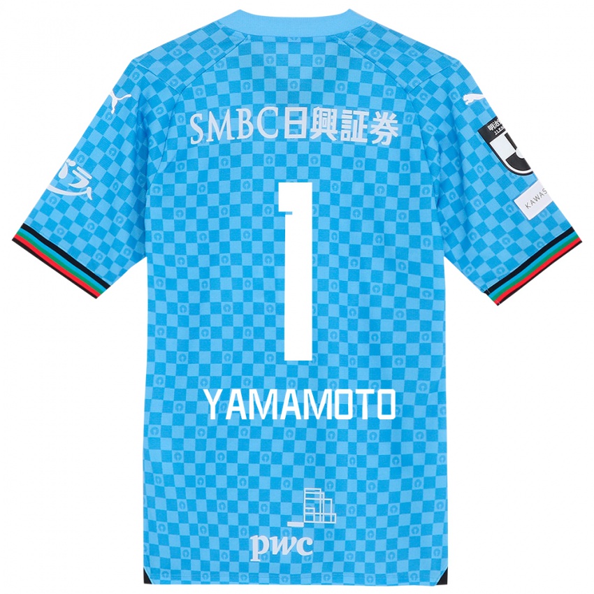 Kinderen Kensho Yamamoto #1 Azuur Blauw Thuisshirt Thuistenue 2024/25 T-Shirt België