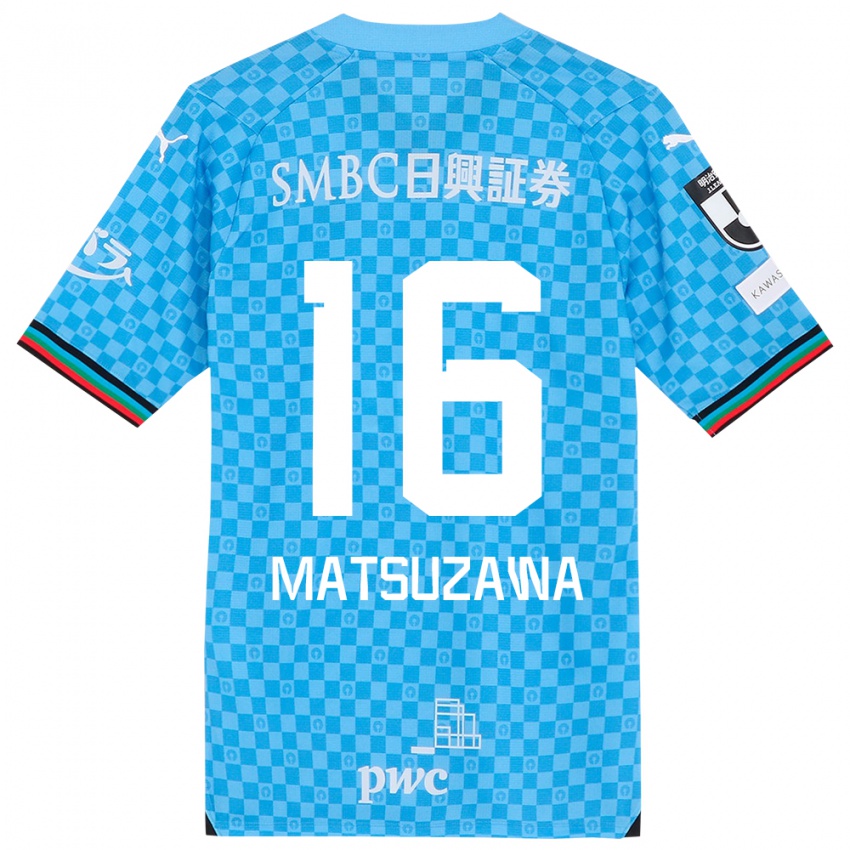 Kinderen Naoto Matsuzawa #16 Azuur Blauw Thuisshirt Thuistenue 2024/25 T-Shirt België