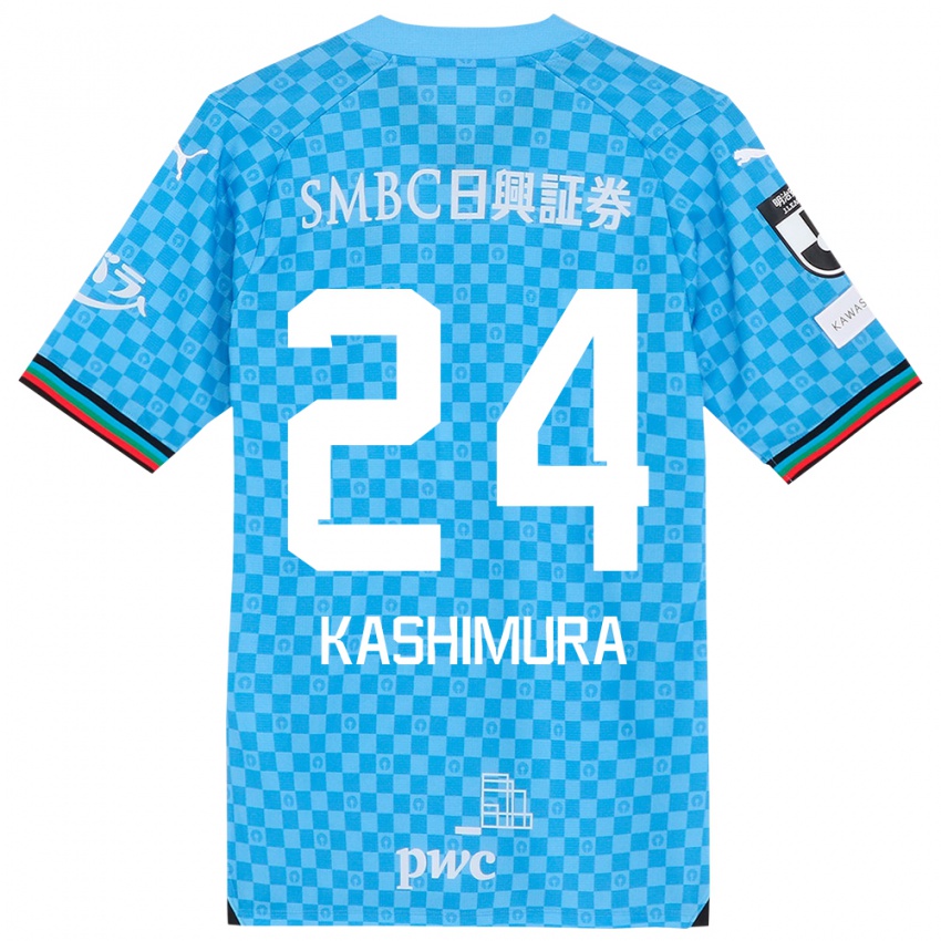 Kinderen Ryota Kashimura #24 Azuur Blauw Thuisshirt Thuistenue 2024/25 T-Shirt België