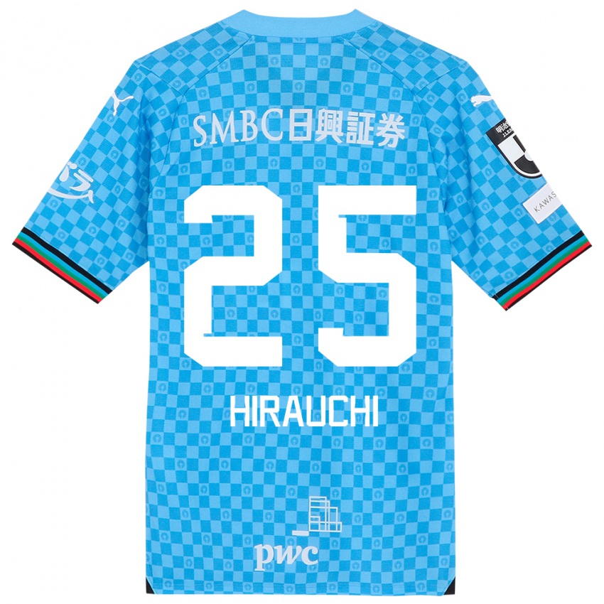 Kinderen Issei Hirauchi #25 Azuur Blauw Thuisshirt Thuistenue 2024/25 T-Shirt België