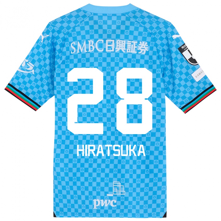 Kinderen Hayato Hiratsuka #28 Azuur Blauw Thuisshirt Thuistenue 2024/25 T-Shirt België