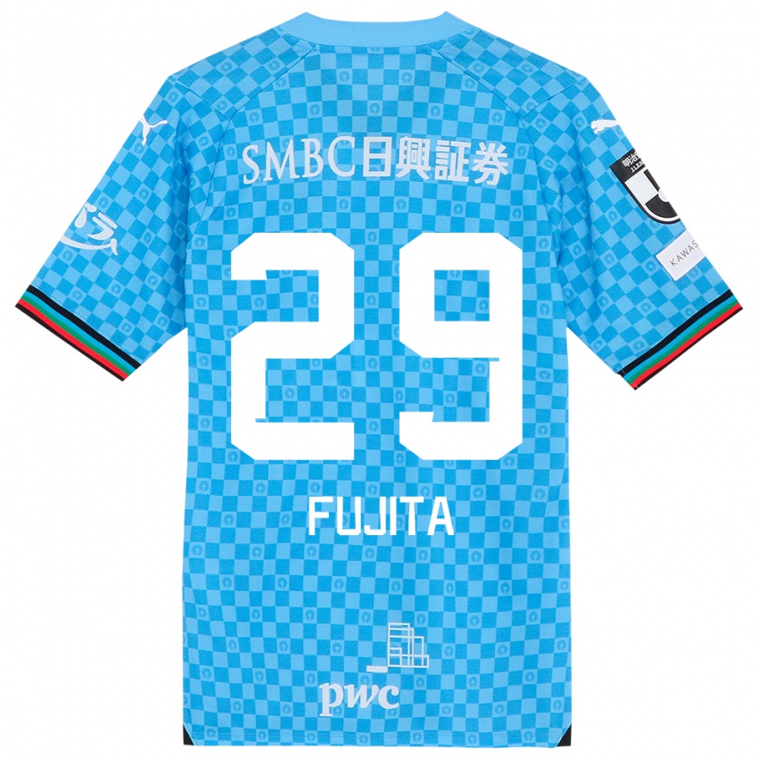 Kinderen Asuto Fujita #29 Azuur Blauw Thuisshirt Thuistenue 2024/25 T-Shirt België