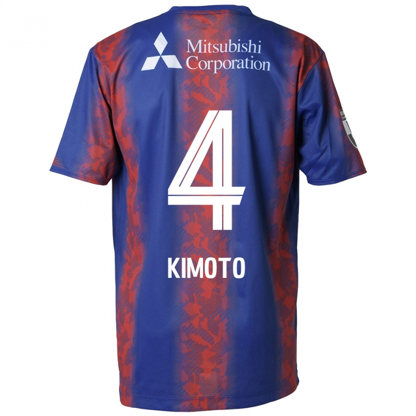 Kinder Yasuki Kimoto #4 Blau Rot Heimtrikot Trikot 2024/25 T-Shirt Belgien