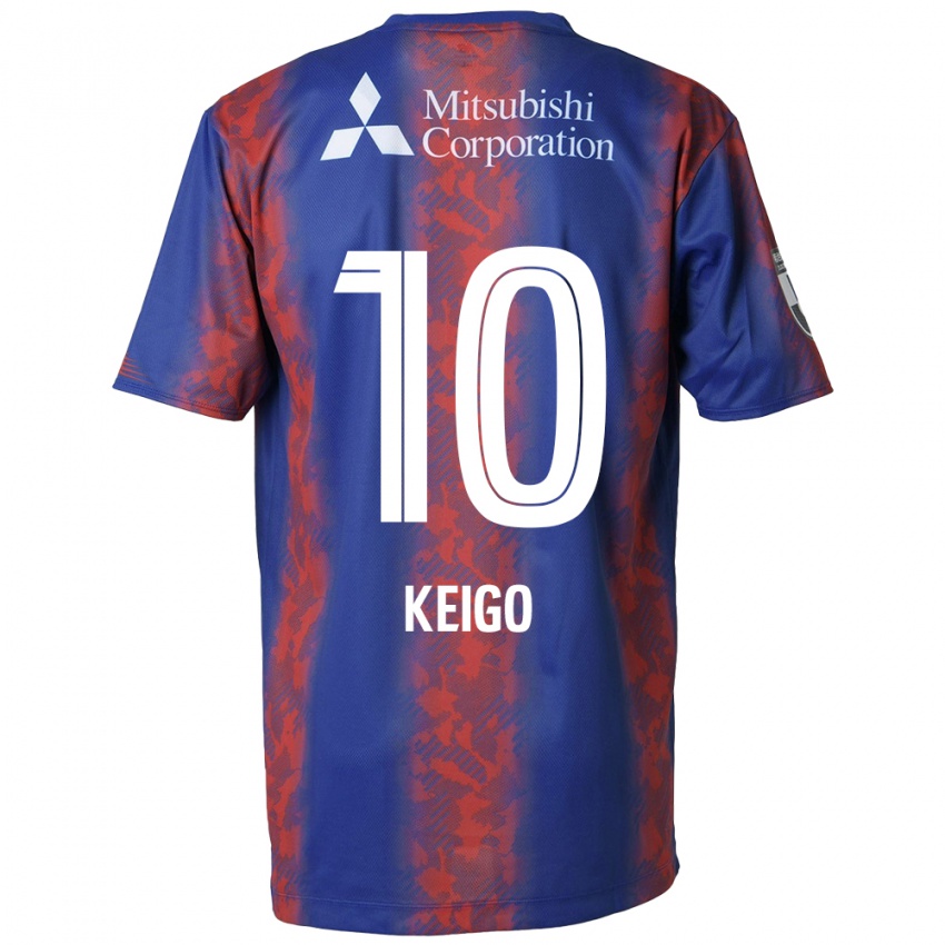 Kinder Keigo Higashi #10 Blau Rot Heimtrikot Trikot 2024/25 T-Shirt Belgien